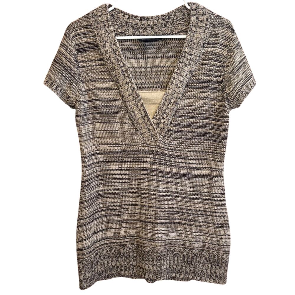 United States Sweaters Marled Knit Short Sleeve Sweater Top Medium